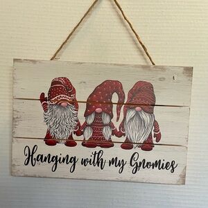 Gnomes Wood Wall Decor. NWOT